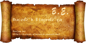 Buczák Eleonóra névjegykártya